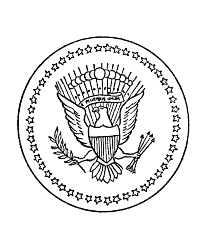 Nationale symbole, nationalvogel, nationalblume, nationaltier, nationalsymbole, nationalbaum (de); Usa Printables The Great Seal Of The United States Coloring Page American Symbols