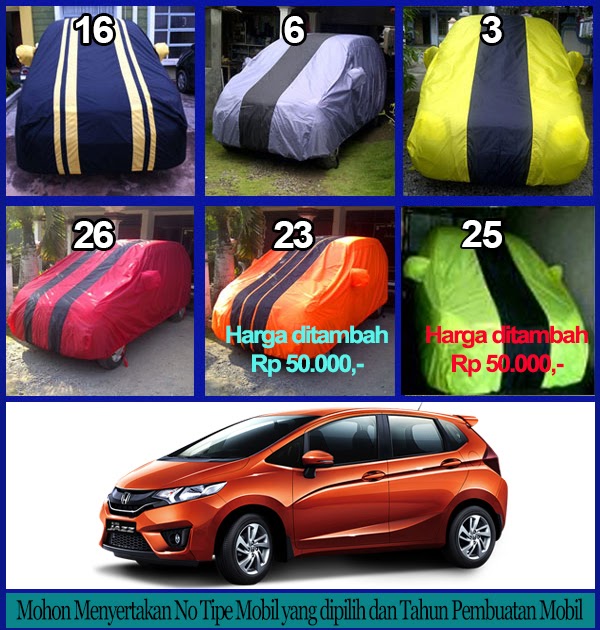 Jual | Harga Cover Mobil Honda Jazz, Sarung Mobil Honda Jazz