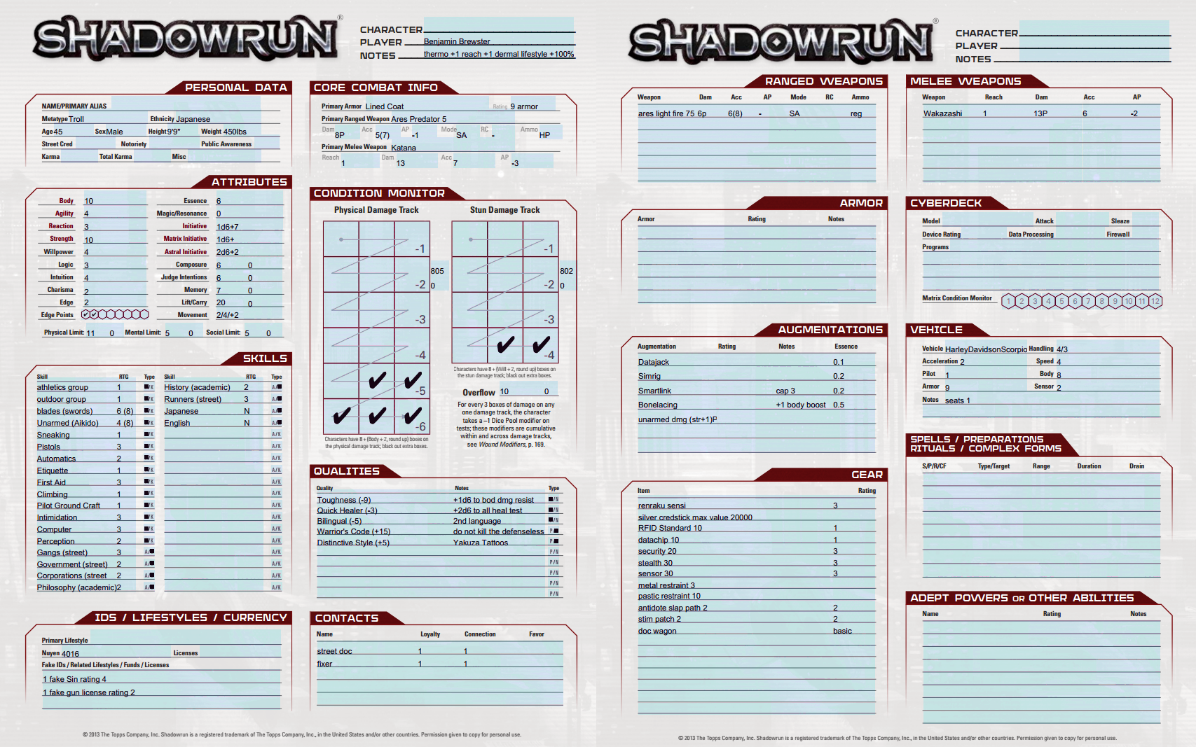 Basically, noise is a reason for you to have your deckers or technomancers present with everybody else. Shadowrun 5e Street Samurai What Do You Think Suggestions Shadowrun