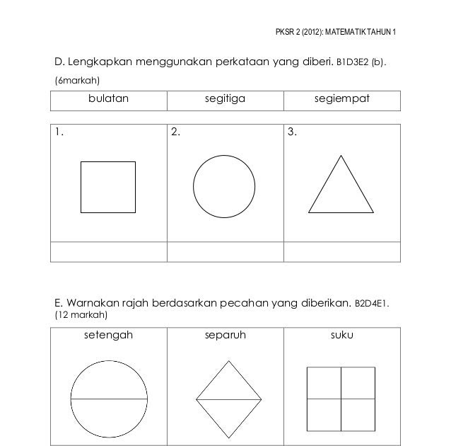 Contoh Soalan Matematik Pecahan Tahun 5 - Soalan j