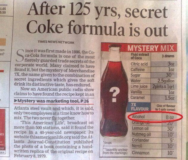 But the flavors are to die for! Someone Found The Coca Cola Secret Recipe Hidden In An Old Newspaper I Work For Coca Cola As Well And They Treat Their Employees Like Shit I Love Karma Pics