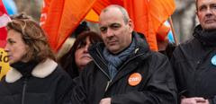 Laurent Berger, premier secrétaire de la CFDT, lors de la manifestation du 31 janvier 2023 à Paris contre la réforme des retraites.