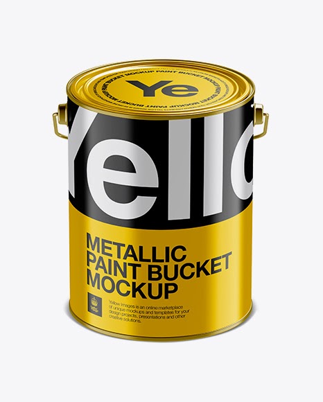 Download Download 5L Metallic Paint Bucket Mockup - Front View ...
