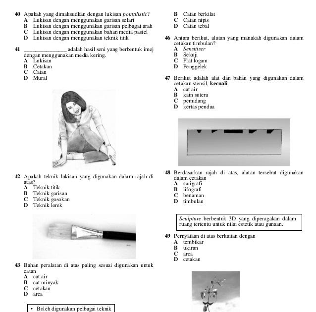 Soalan Dan Jawapan Pendidikan Seni Visual Tingkatan 2 