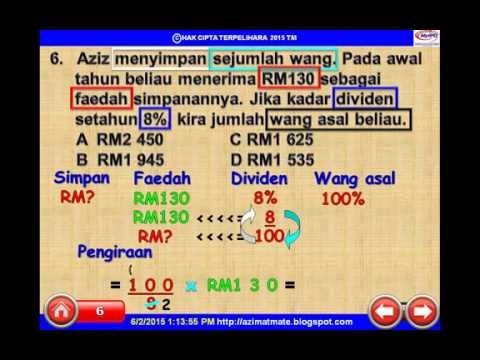 AZIMAT MATEMATIK: MATEMATIK UPSR: PERATUS, DIVIDEN DAN 