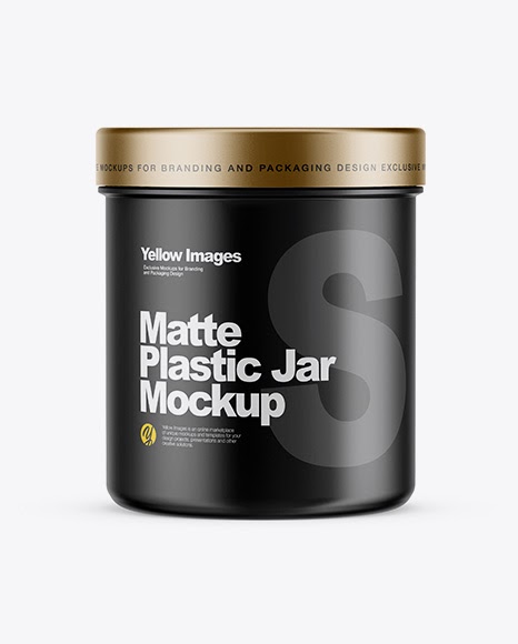 Download Glossy Jar Mockup - Front View - Matte Plastic Jar ...