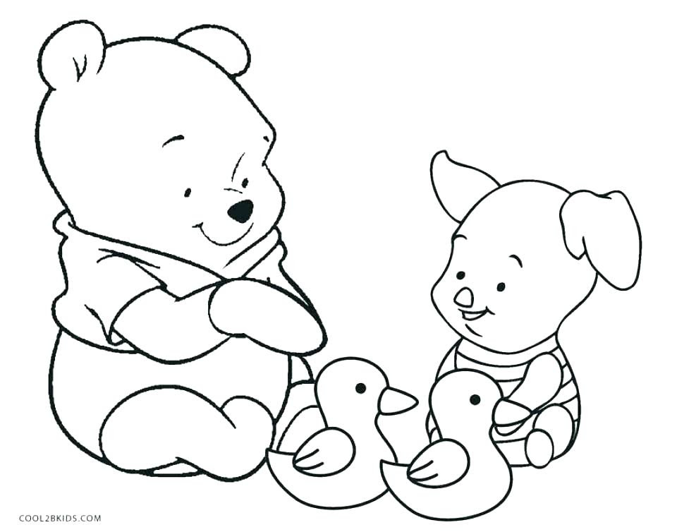 Pooh Bear And Piglet Coloring Pages Coloring And Drawing