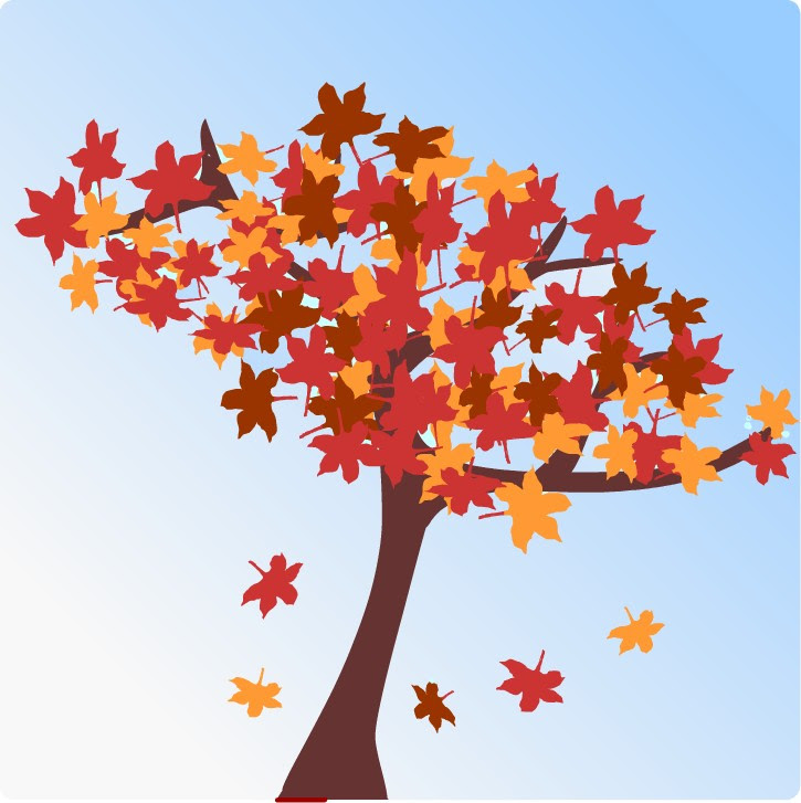 秋の風景イラスト 秋の風景イラスト簡単