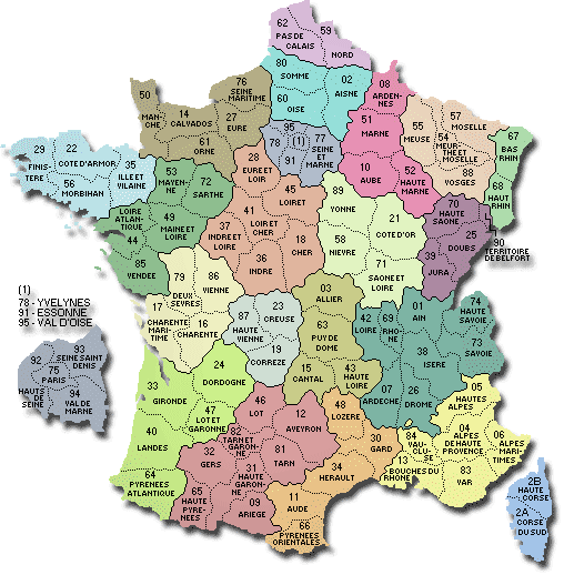 2 187 526 habitants (quand londres en compte 12 millions, et shangaï plus de 23) pour une superficie de 105,4 km² (891,8 km² pour berlin, 789 km² pour new york). Carte De France Departements Regions Villes Carte France