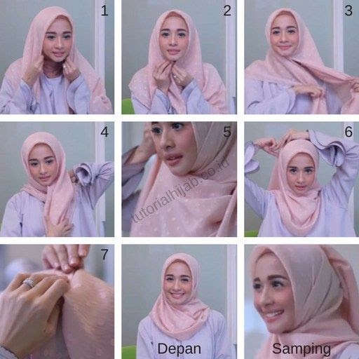 Tutorial Jilbab Segi Empat Buat Kondangan - Aneka Hijab  