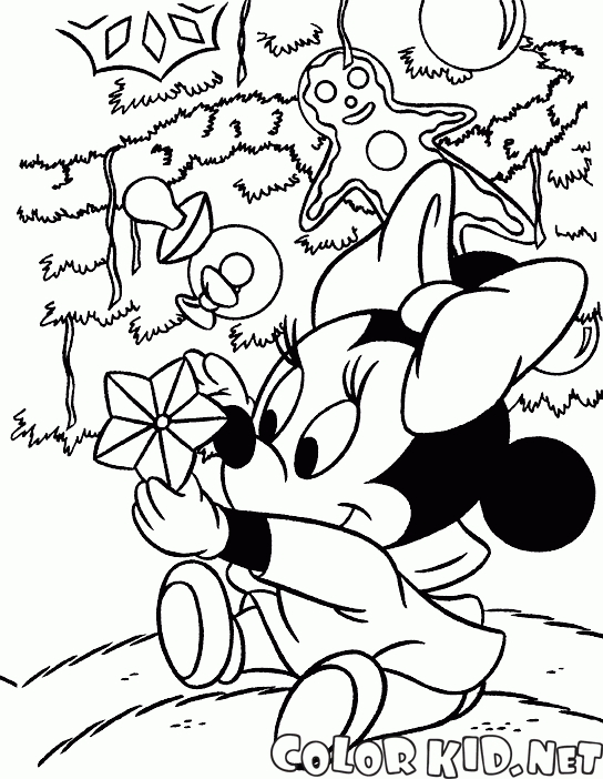 Bebe Para Colorear Minnie Amarillo Wallpaper