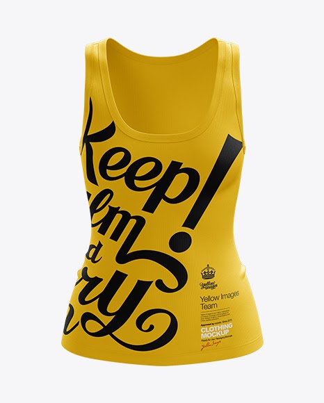 Download Free Womens Tank Top Premium Mockup Front View (PSD)