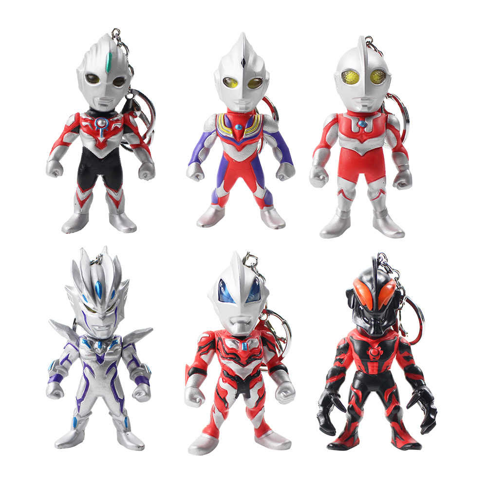 6 Pcs Lot Ultraman  Figures Mainan  Jack Tiga Bola Geed