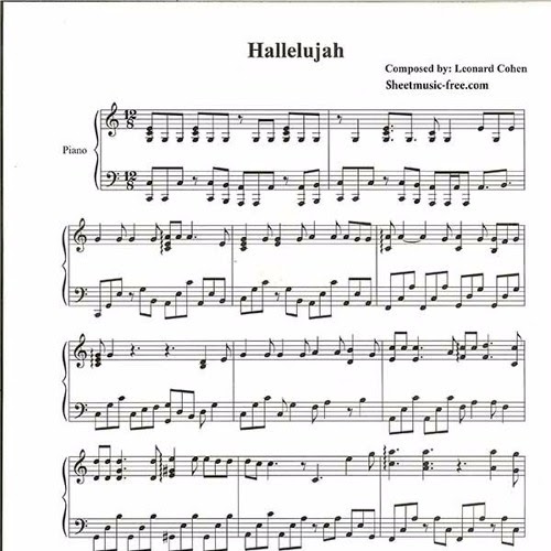 Piano Sheet Music For Hallelujah Alexandra Burke - Music Sheet Collection