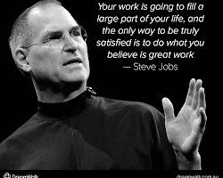 Steve Jobs quote about great work