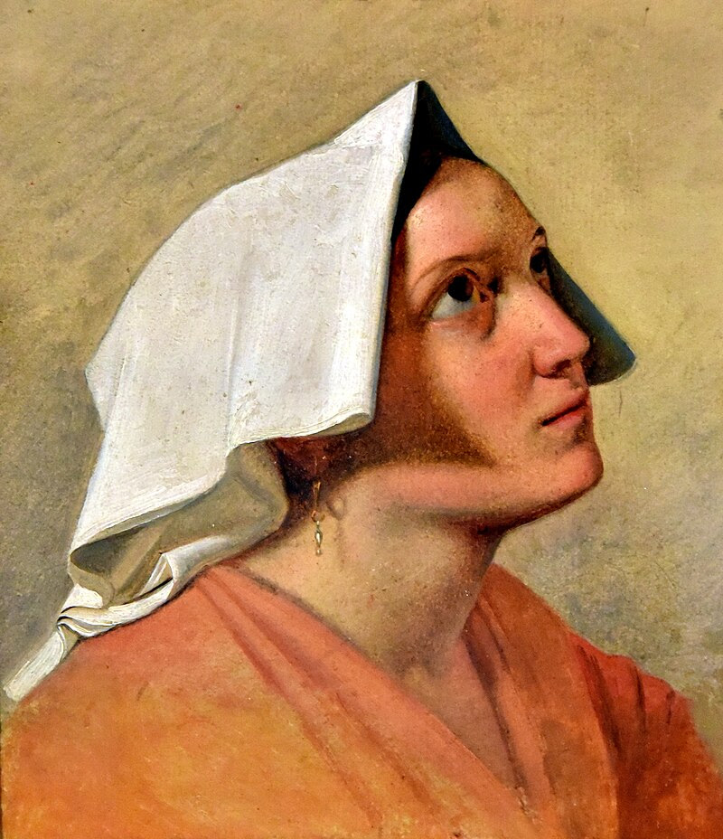 Italian Woman. Study, made 1830-1840, by August Riedel. Nationalmuseum, Stockholm, Sweden.jpg