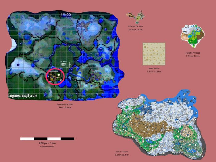 ぜいたく Skyrim マップ 広さ がくめめ
