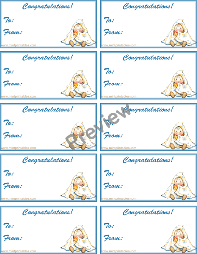 This gift can be anything from a gift bag to a home made snack or candy. Free Printable Baby Shower Gift Tag