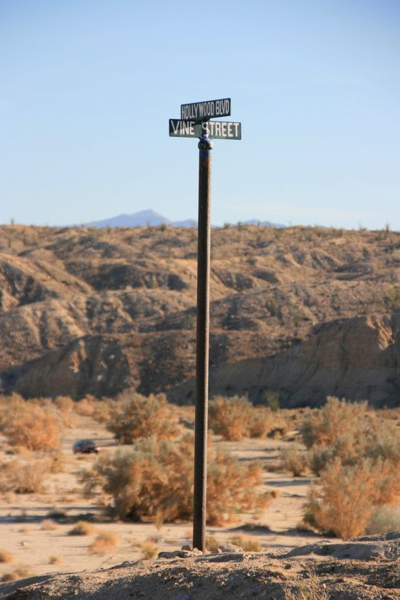 Vine street parking garage, bridgeton, nj. Hollywood And Vine Street Sign In The Anza Borrego Desert State Park