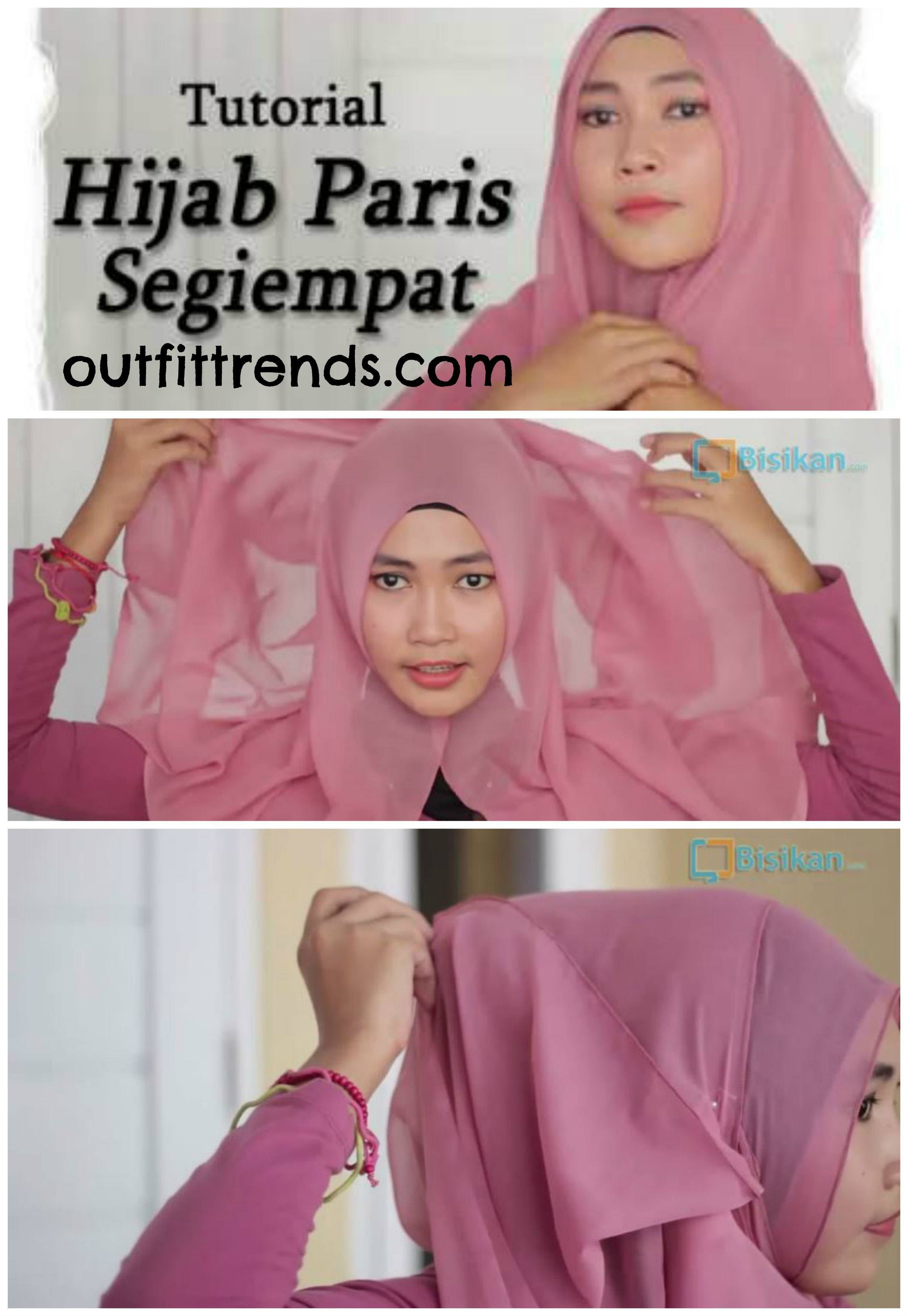 25 Gambar Keren Tutorial Hijab Paris Berlapis Terupdate Tutorial