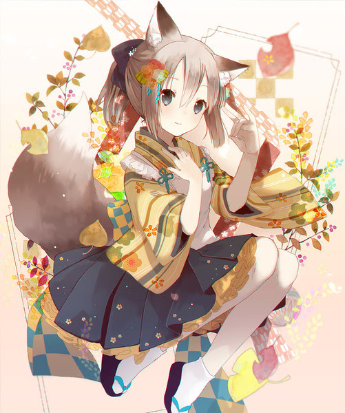 美しい花の画像 これまでで最高の狐 イラスト 和風