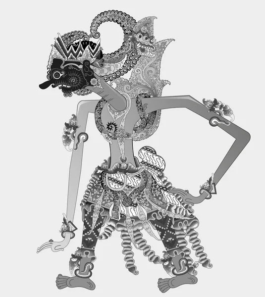 Gambar Wayang Gatotkaca Hitam Putih