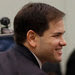 Senator Marco Rubio, left, shakes hands with his supporter Norman Braman in 2014.