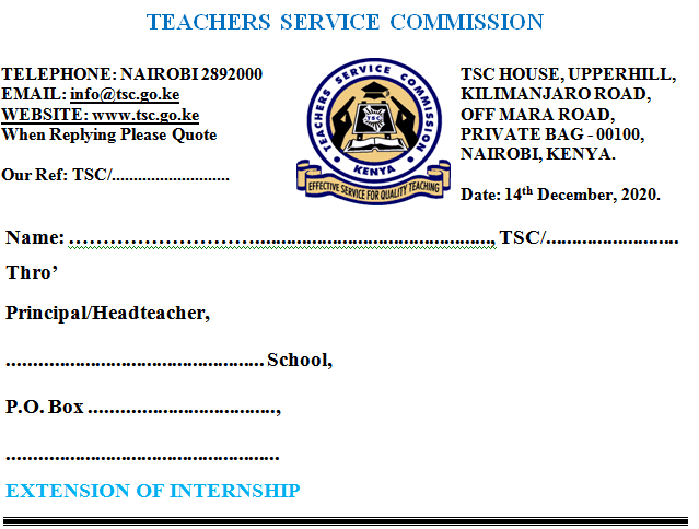 Due to their nature, it is important to be extremely clear and precise about details in an internship letter, and even more so when the official source confirms the appeal. Tsc Extension Of Internship Letter 2021 Education News Hub