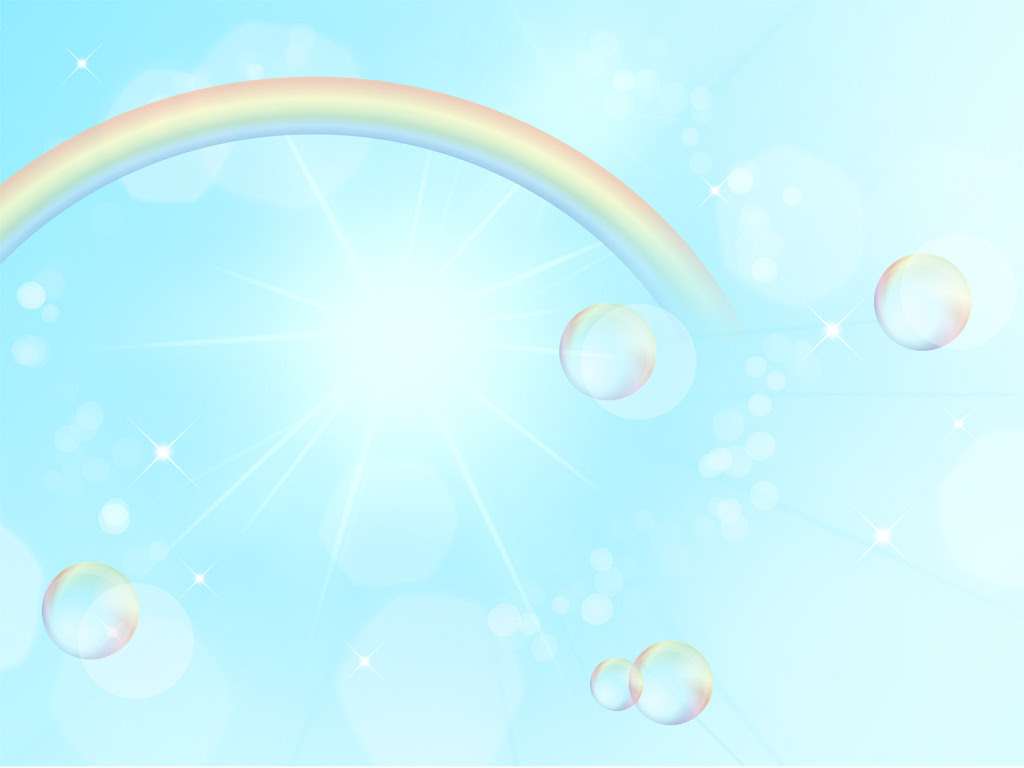 無料イラスト画像 新鮮な背景 空 虹 イラスト