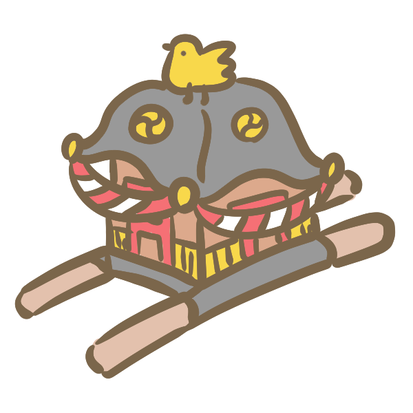 かわいい動物画像 エレガント御神輿 イラスト