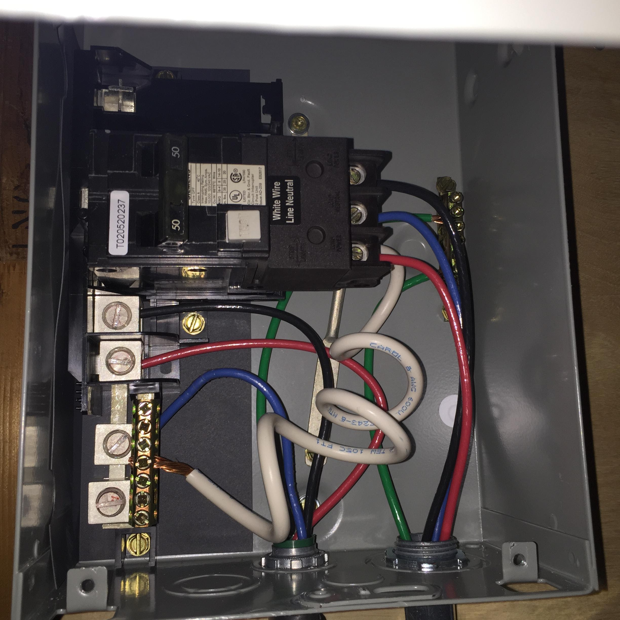 Spa Gfci 50 Amp Receptacle Wiring - Complete Wiring Schemas