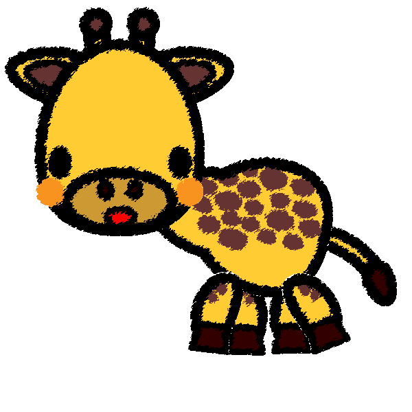すべての動物画像 新鮮な手書き かわいい 簡単 キリン イラスト