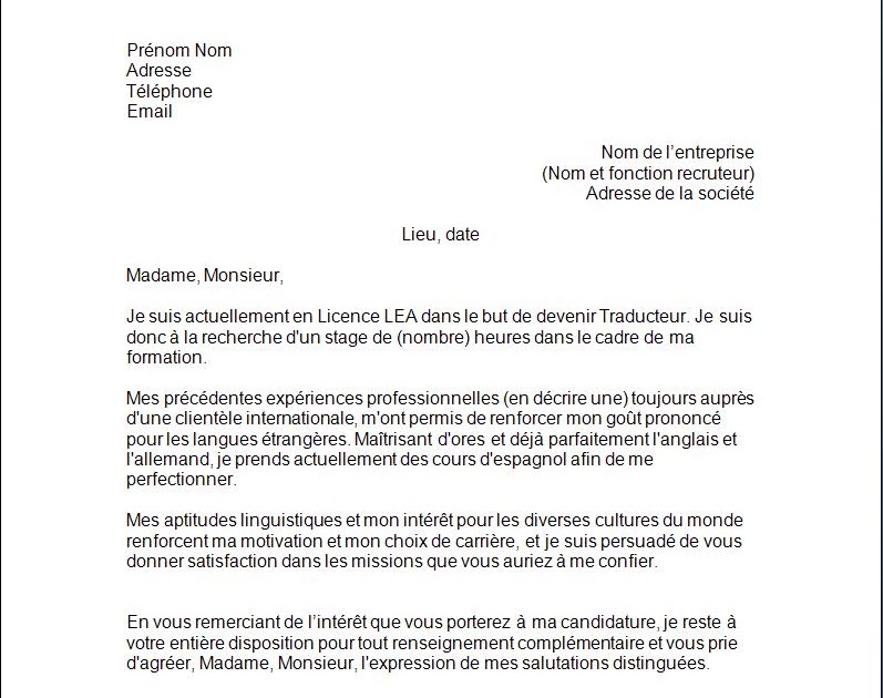 Lettre De Motivation Etudiant Kfc  Job Application Cover 