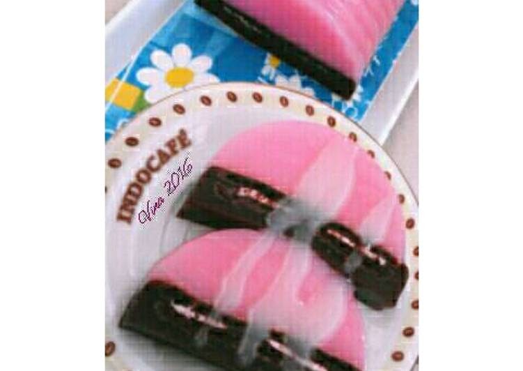 Resep ??Puding nutrijel strawberry lapis coklat n oreo ...