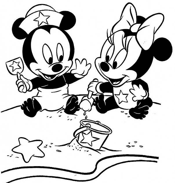 Imagen De Minnie Bebe Para Colorear