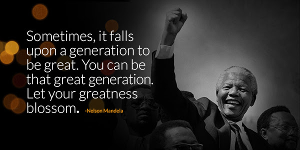 Share Nelson Mandela's words