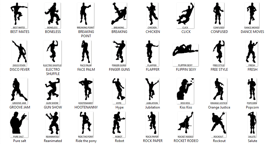 Fortnite Dance Moves Silhouette