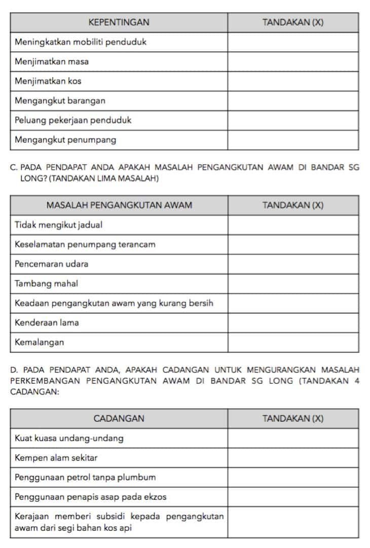 Contoh Borang Soal Selidik Pencemaran Alam - Contoh Raffa