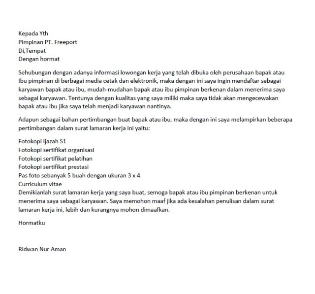 Contoh Surat Lamaran Kerja Jadi Pramugari - Lauras Stekkie