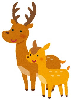 無料イラスト画像 無料印刷可能イラスト 奈良 公園 鹿