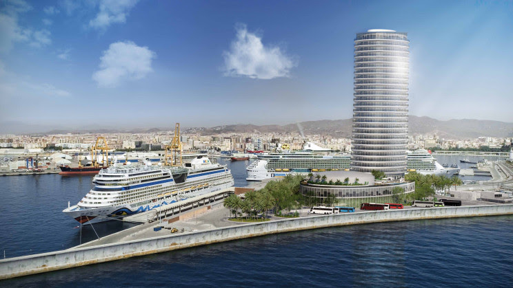 Imagen  - El hotel de lujo Torre del Puerto de Málaga tendrá 27 plantas y casi 400 habitaciones