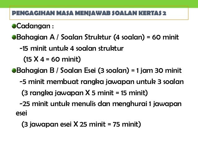 Contoh Jawapan Esei Sejarah Kertas 3 Tingkatan 4 Bab 10 