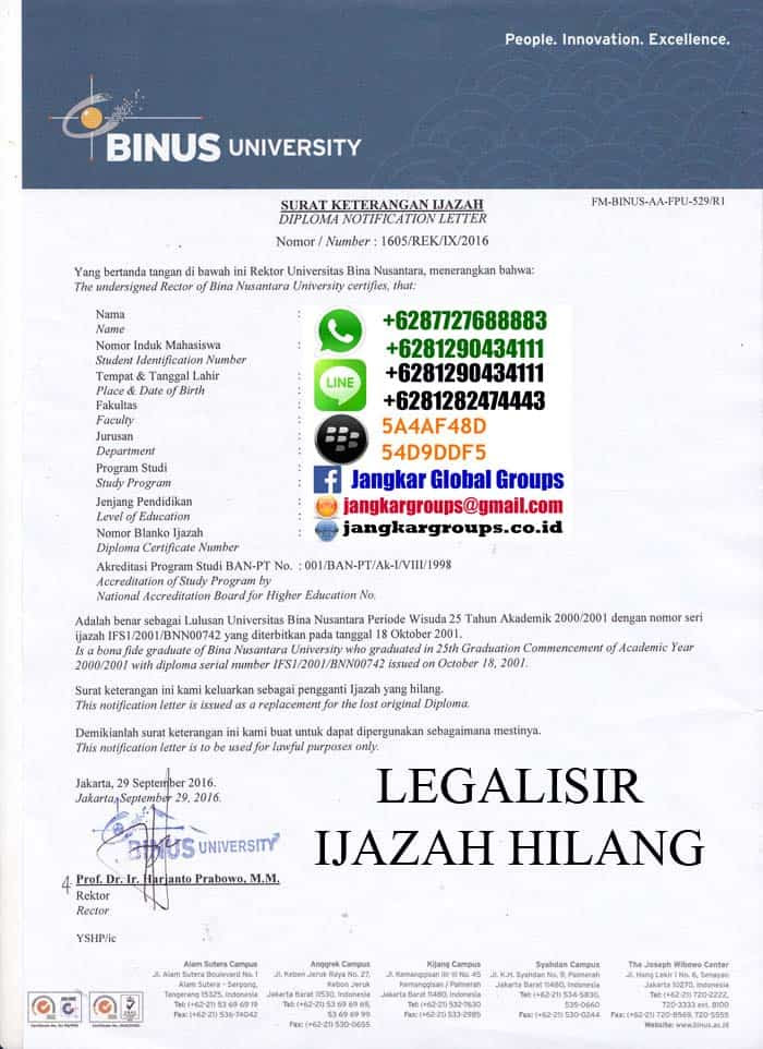 Contoh Surat Pernyataan Jaminan Ijazah - Surat 35
