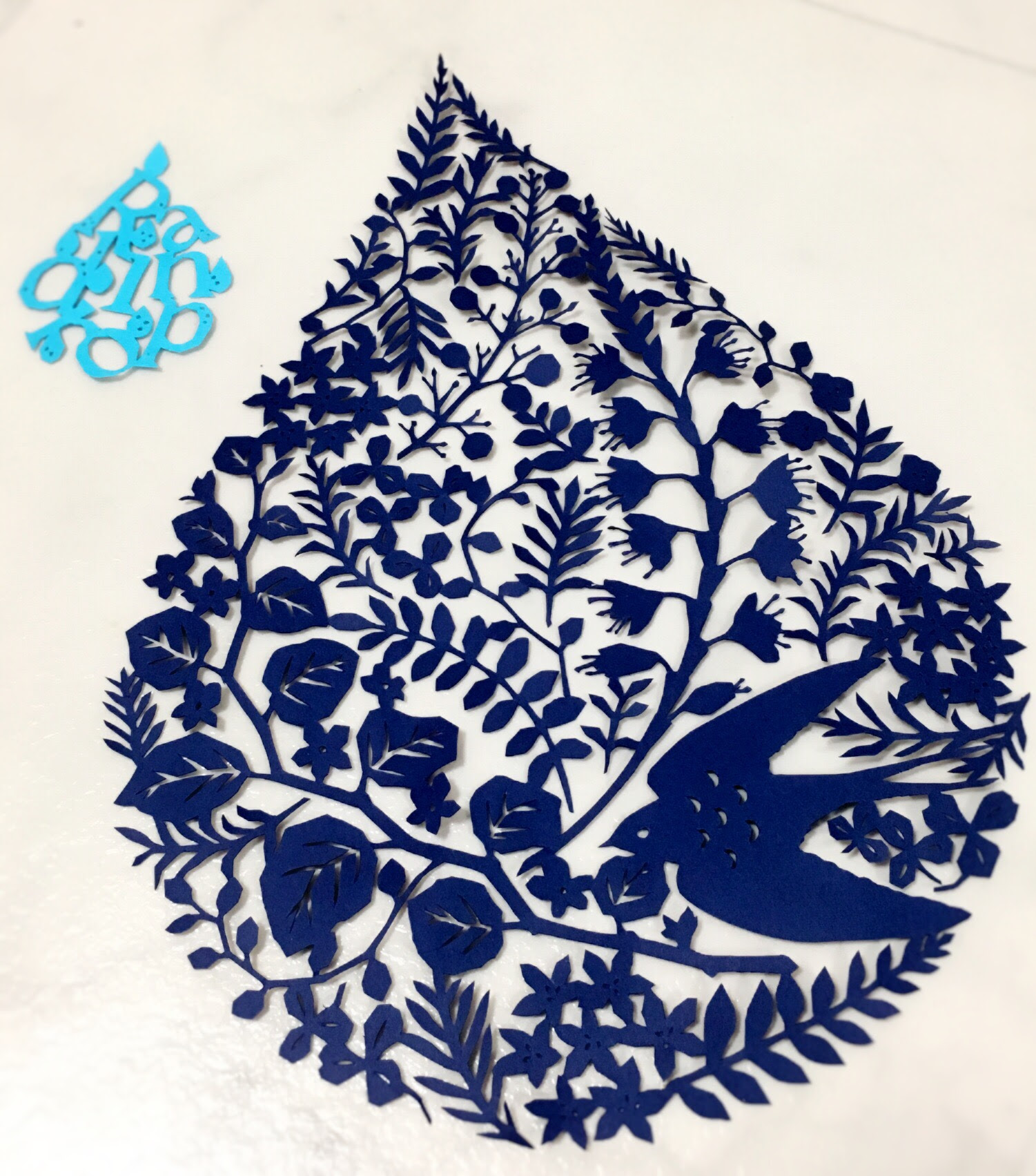 ベスト 図案 切り 絵 花