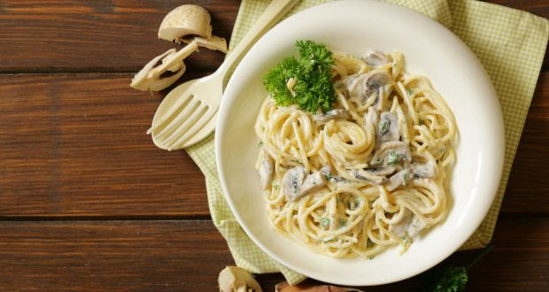 Cook pasta in a large saucepan of boiling, salted water until tender. Mushroom Spaghetti Carbonara Recipe Ndtv Food