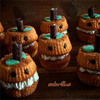 Cupcakes halloween de calabaza