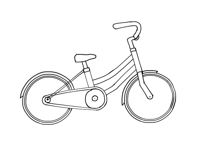子供向けぬりえ 50 自転車 イラスト 書き方
