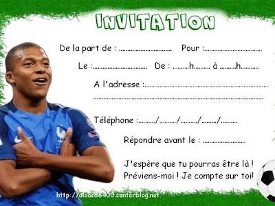 25 ++ carte invitation anniversaire theme football 123577