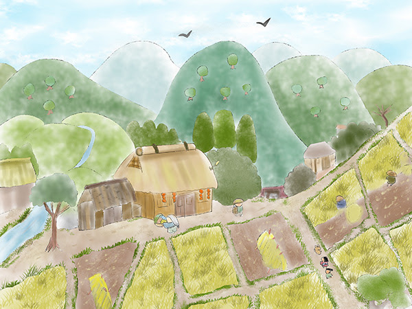 背景 昔話 家 イラスト Hōmuaidea