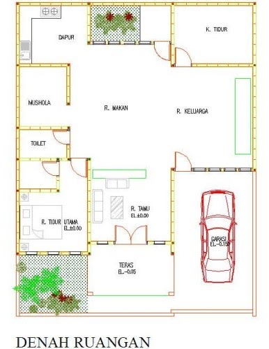  Gambar  Desain Rumah Sangat Sederhana 1 Lantai  Contoh Z